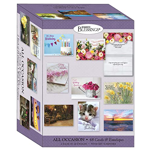 KJV Value Pack Greeting Cards, 48 Count | Versatile Religious Card Collection With KJV Scripture Helps You Celebrate Every Special Occasion