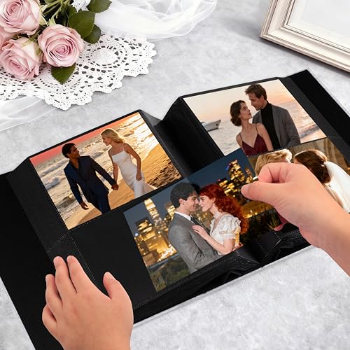 Aevdor 5x7 Photo Album, Holds 320 Photos, Linen Cover, Grey | Fits 5x7 Photos, Postcards & Artwork, Family & Wedding Albums, Baby & Travel Memories - color: Grey