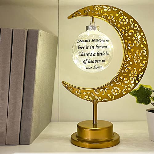 Memorial Moon Lamp, Sympathy Gift for Loss of Loved One,Warm-White | Memorial Bereavement Condolence Gift, Sympathy Moon Lamp in Memory of Loved One Mother Father, Remembrance Home Decor - color: Style B - Warm