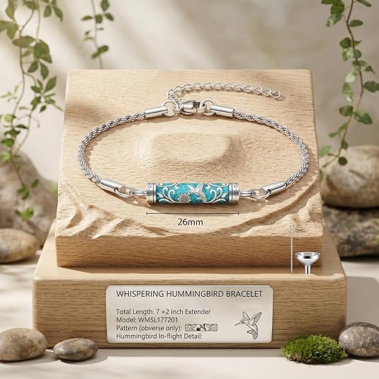 Urn Bracelet for Ashes Tree of Life/Turquoise/Sunflower Cremation Bracelet for Women