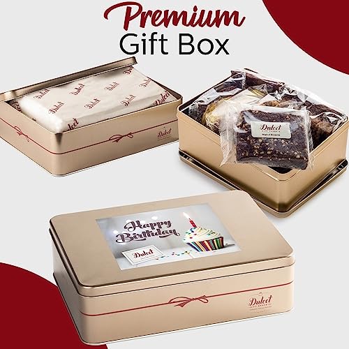 Birthday Gift For Women, Birthday Gift Basket - 18 Individually Wrapped Brownies Freshly Baked in a Variety of Flavors - Dulcet's Signature Flavored Fudge Brownies - Gift Box Comes with Happy Birthday Card - style: Birthday