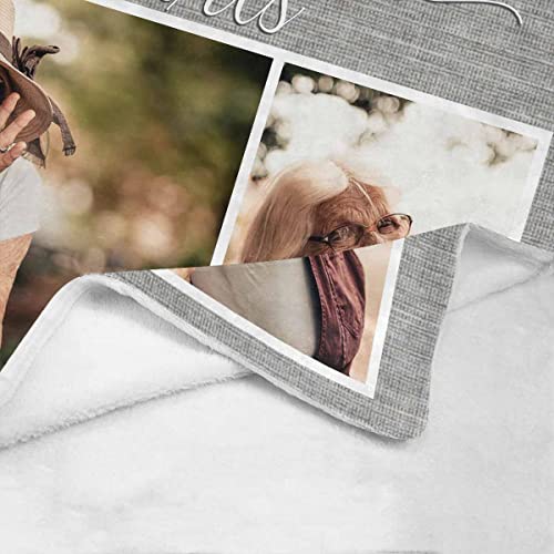 D-Story Personalized Memorial Throw Blanket With Photo - Mom Loss Gift, Always in Our Heart - Sympathy and Bereavement Gift - color: Design1
