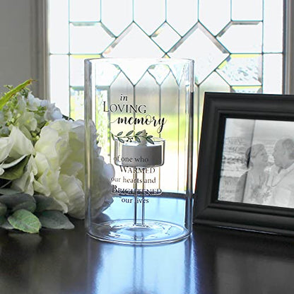 Lillian Rose In Loving Memory Glass Memorial Tea Light Holder