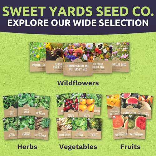 Bulk Wildflower Seeds Butterfly and Humming Bird Mix - 1/4 Pound Bag - Over 30,000 Open Pollinated Annual and Perennial Seeds - size: 1/4 Pound
