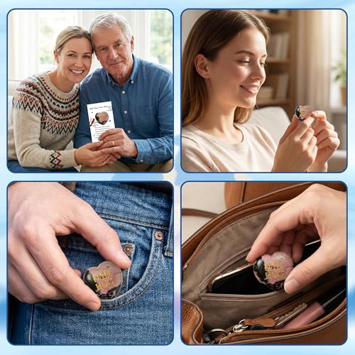 EYxsaxenk Loss of Father Sympathy Gift - Little Hug From Heaven Pocket Hug with Memorial Card Envelope Natural Stone Heart Memorial Gift for Loss of Dad Sympathy Bereavement Keepsake - color: Dad