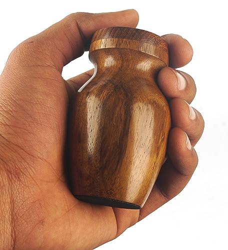 ZIYA Wooden Small Keepsake Cremation Urn for Human Ashes with Black Velvet Case - Memorials Mini Sharing Personal Funeral Urn for Pet or Human Ashes Token - size: Single-Keepsake