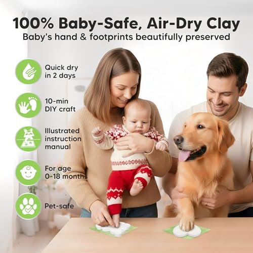 Baby Hand and Footprint Kit, Personalized Baby Christmas Ornament (Chime) - color: Chime