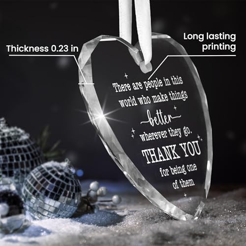 TEEZWONDER Thank You Gifts for Women Men - Glass Christmas Ornaments 2026 - color: There Are People
