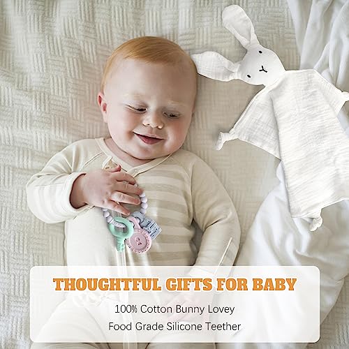 New Mom Gifts, 11PCS New Mom Care Package After Baby, Baby Shower Gifts for Mommy To Be, Gift For Expecting Mother, Pregnancy Gift Basket Essentials, First Time Mothers Day Birthday Gift for Women - color: D. Bunny White