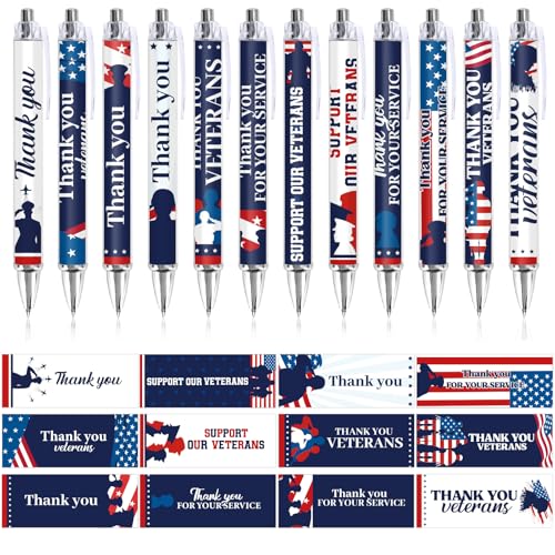 12PCS Veterans Day Ballpoint Pen Gift Bulk - color: Veteran Day