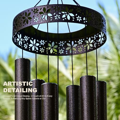 Extra Large Wind Chimes for Outside Deep Tone - 58'' Outdoor Clearance, Deep Tone Wind Chimes, Memorial Wind Chime, Sympathy Gift, Patio Yard, Home Décor, Bronze (58" Bronze) - size: 58" Bronze