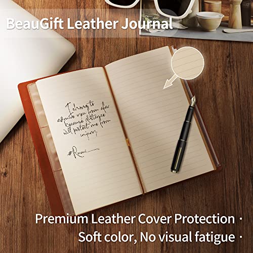 BeauGift Memorial Gifts for Loss of Dad, Bereavement Grief Memory Journal - color: Brown Dad