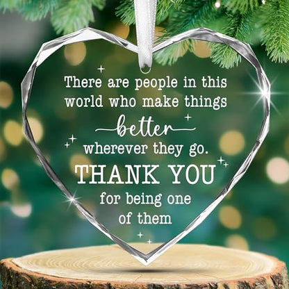 TEEZWONDER Thank You Gifts for Women Men - Glass Christmas Ornaments 2026 - color: There Are People