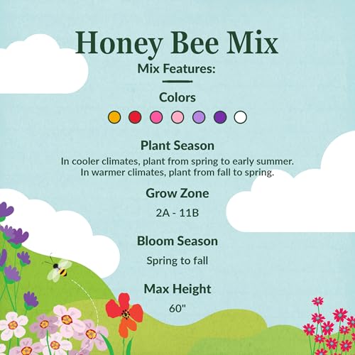 Ferry-Morse Honey Bee Bulk Wildflower Seeds, 440,000+, 1 lb - color: Honey Bee
