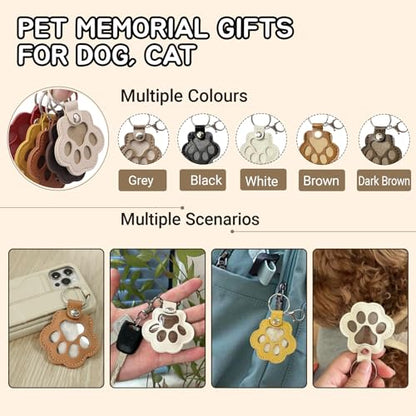Dog Fur Storage Keychain（1Pcs,Grey） - color: Grey