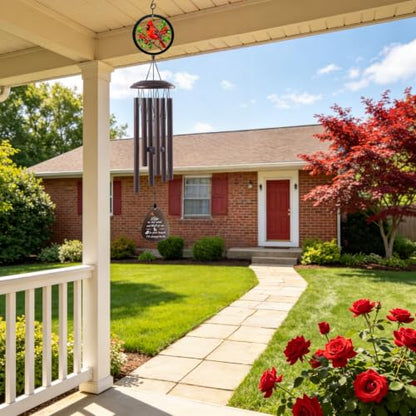 40''Memorial Wind Chimes for Loss of Loved One，Cardinal Wind Chimes - color: 40" Memorial Cardinal Wind Chimes