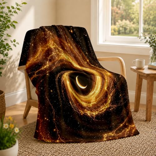 Dreamy Moon Fleece Throw Blanket, Flannel Blankets for Couch 50"×60" - color: Dreamy Moon