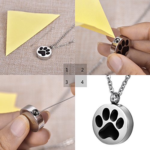 Urn Keychain Fish Hook Memorial Keepsake Ashes Holder Cremation Jewelry Pendant, Black - color: Black