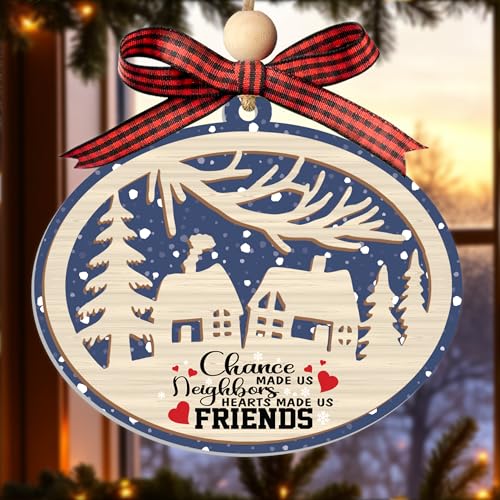 God Say You are Christian Christmas Ornament 2025, God Says I am 2D Flat Acrylic Christmas Ornament Reading Girl Xmas Decor with Book Lover Bookworms (KA-CL Neighbour Ornament) - color: Ka-cl Neighbour Ornament