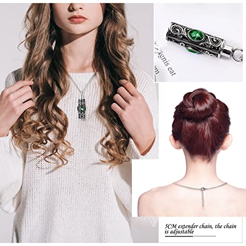 Fumete 6 Pcs Ashes Necklace Urn Jewelry for Human Ashes Memorial - Men & Women Pendant - color: Green