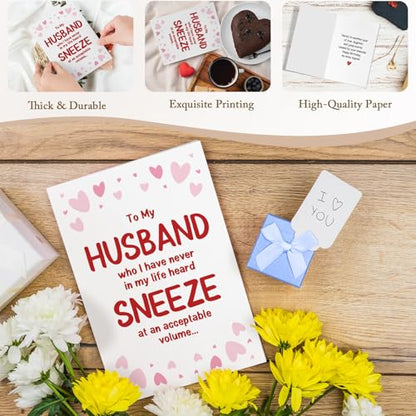 Funny Husband Birthday Card from Wife, Humor Birthday Card for Husband from Wife, The Loudest Sneezer, Who I Have Never in My Life Heard Sneeze at an Acceptable Volume - color: Loudest Sneezer