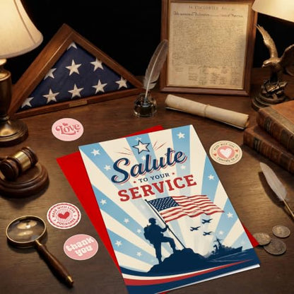 250 Years of Freedom Greeting Card with Red Envelope, 1776-2026 Patriotic Flag Liberty Bell Celebration Card, Semiquincentennial Independence Day Card for Veterans, Family, Friends - color: american14