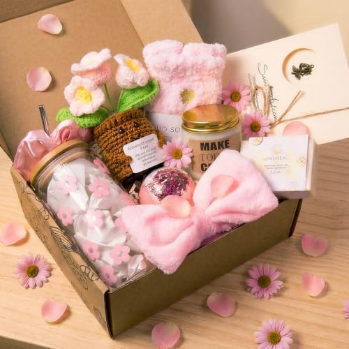 Thoughtful Birthday Gifts Set for Women, Self Care Get Well Soon Gift Box, Relaxing Spa Care Package, Christmas Holiday Present for Mom Sister Wife Aunt Best Friend Her