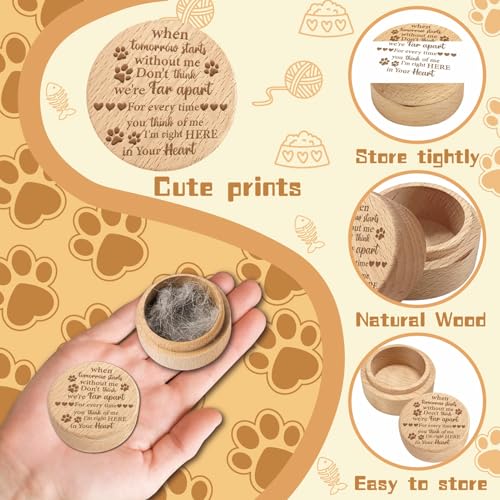 CREATCABIN Wood Mini Animal Urn Small Pet Urns for Human Ashes Pet Hair Keepsake Box Case Paw Print Burlywood Decorative Urns Funeral Cremation Pet Urn Memorial Box Gift for Dogs Cats 2x1.6Inch - style: Paw Print-19B