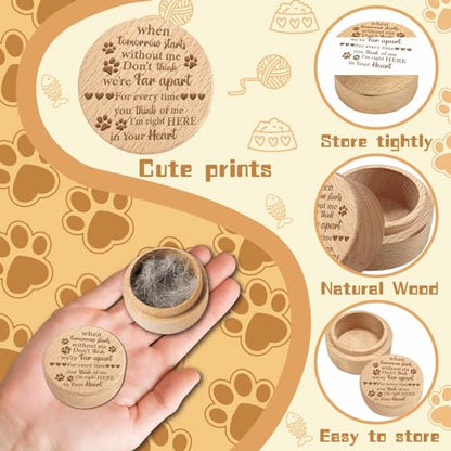 CREATCABIN Wood Mini Animal Urn Small Pet Urns for Human Ashes Pet Hair Keepsake Box Case Paw Print Burlywood Decorative Urns Funeral Cremation Pet Urn Memorial Box Gift for Dogs Cats 2x1.6Inch - style: Paw Print-19B
