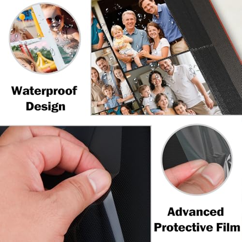 Aevdor Large Capacity 4x6 Photo Album, 1000 Photos, Leather Cover, Brown | 3 Horizontal + 2 Vertical per Side, Acid-Free Black Inner Pages, Front Display Window, Family, Wedding & Everyday Photos - color: Brown