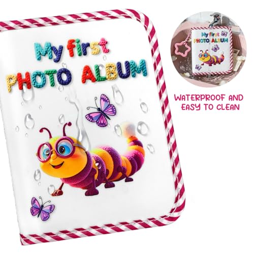 My First Family Soft Baby Photo Album, Holds 17 4x6 Photos, Caterpillar | Baby Photo Album for Newborn Toddler Kids, Baby Shower & Birthday Memory Gifts - style: maomaochong