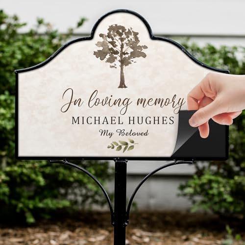 Personalized Memorial Garden Stake, in Loving Memory Outdoor Plaque