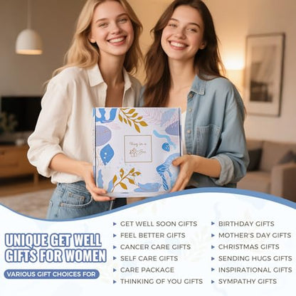 Get Well Gifts for Women Chemo Cancer Care Package Gift Baskets after Surgery Recovery Self Care Gifts Thinking of You Feel Better Set for Sick Friends Wellness Comfort Box Easter Basket Stuffers
