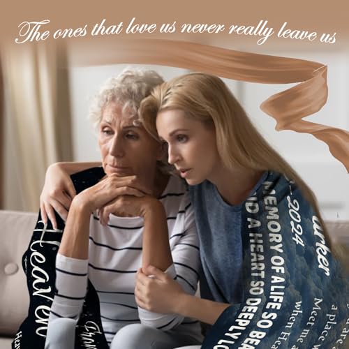 Vsmoedb Custom Memorial Blanket with Pictures for Loss of Loved One - color: Select12