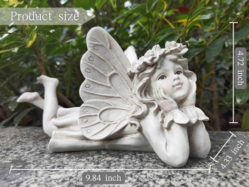 MeritMode Fairy Garden Figurines - Angel Statue with Butterfly - style: fairy Garden statue