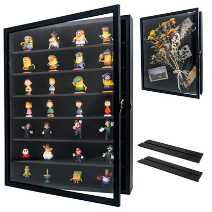 16x20 Shadow Boxes Display Cases with Shelves, Black Deep Shadow Box Frame for Keepsake Collectibles, Coins Military Medals Pins Wedding Flowers - color: Black, size: 16*20