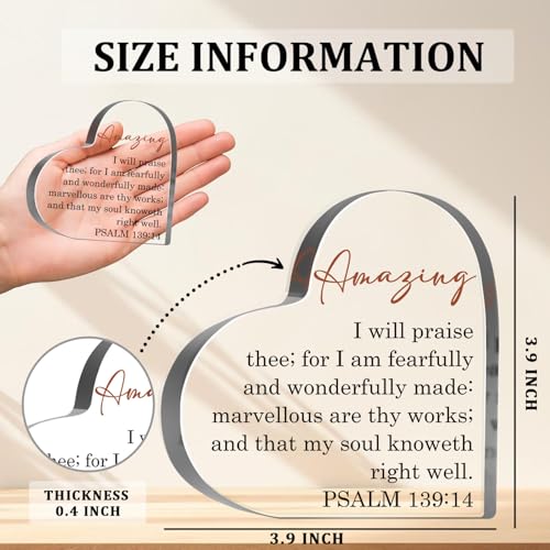 Christian Plaque Sign, Christian Gifts for Women, Inspirational Religious Birthday Gifts, Bible Verse Gifts for Family Sister Friend Mom, Faith Based Decorative Paperweight Accessories - style: Christian 02