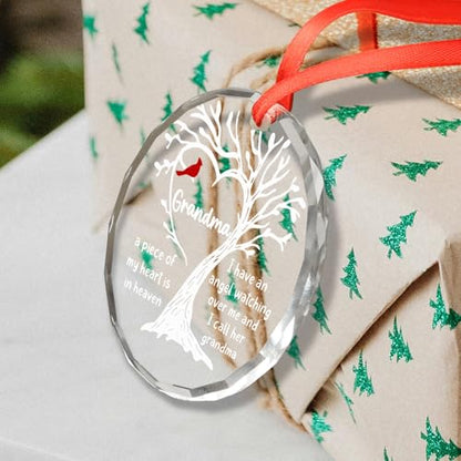 Memorial Gifts for Loss of Grandma Sympathy Gifts for Loss of Loved One, Bereavement Remembrance Gift for L OSS of Grandma, Memorial Gift for Women Glass Ornament