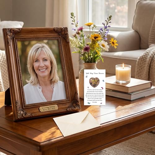 EYxsaxenk Loss of Mother Sympathy Gift - Little Hug From Heaven Pocket Hug with Memorial Card Envelope Pink Heart Natural Stone Memorial Gift Loss of Mom Sympathy Bereavement Favor - color: Mom