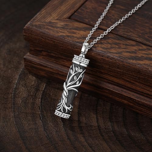 Flower Cute Animal Sterling Silver Pendant Urn Ashes Necklace for Women BF0709 - color: C *Tree Life 3