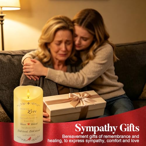 Homemory 4x7 Flameless Memorial Candle Sympathy Gifts for Loss of Loved One - color: Those We Love Don’t Go Away