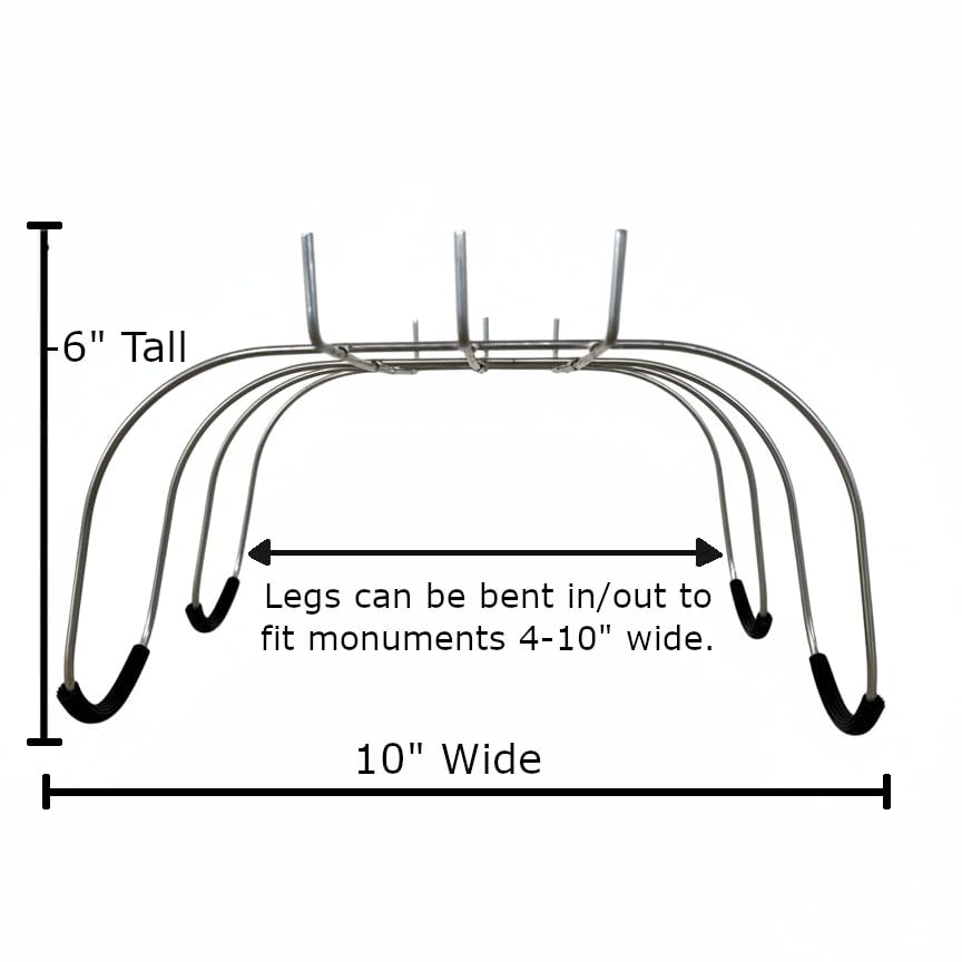 Headstone Saddle Floral Arrangement Kit – 10 Pack 12" Wire Saddles with 10 Foam Blocks – DIY Memorial Flower Base for Monuments & Gravesites (Saddles and Foam)