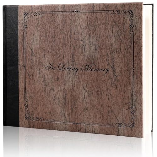 molekaus Funeral Guest Book for Memorial Service, Gray, 8X10Inch 144 Pages | Celebration of Life Guest Book for Funeral, Memorial Service Guest Book - color: Gray