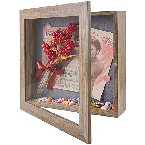 Frametory 11x11 Shadow Box Frame Display Case, 2-inch Depth (Tan) - color: Tan, size: 11x11(1 Set)