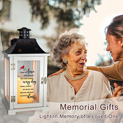 Memorial Lantern, Unique Sympathy Memorial Gifts for Loss of Loved One, Mother, Father, Husband, Bereavement Gift Ideas, Condolences Funeral Gifts, Remembrance Gifts - Those We Love Don't Go Away