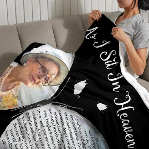 Custom Memorial Blanket with Picture Personalized Sympathy Remembrance Condolences Bereavement Gifts Sympathy Gifts for Loss of Loved One Mother Dad Grandma Grandpa Sister Daughter Friend - color: Design18