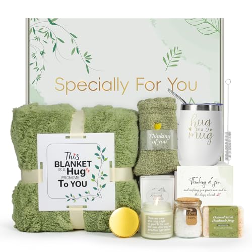 Sympathy Gift Baskets for Loss of Loved One, Bereavement Care Package for Women, Condolence Gift for Mom, Dad, Husband – Grief Support, Miscarriage Gifts for Mother, Sorry for Your Loss - color: Green