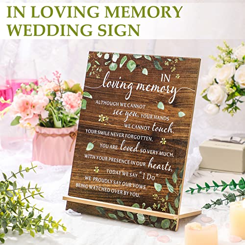 Chunful in Loving Memory Wedding Memorial Table Sign for Wedding,Greenery - style: Greenery