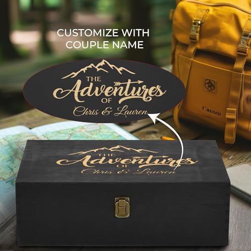 Personalized Adventure Memory Box, Engraved Travel Keepsake for Couples - style: 12. Adventure Box