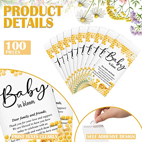 Fumete 100 Pcs Baby Shower Seed Packet Adhesive Envelopes, Bee - style: Bee